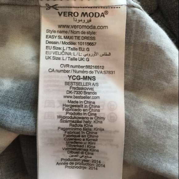 NWOT Vero Moda Maxi Tie Dress - Tie Dye (L) - Picture 5 of 6